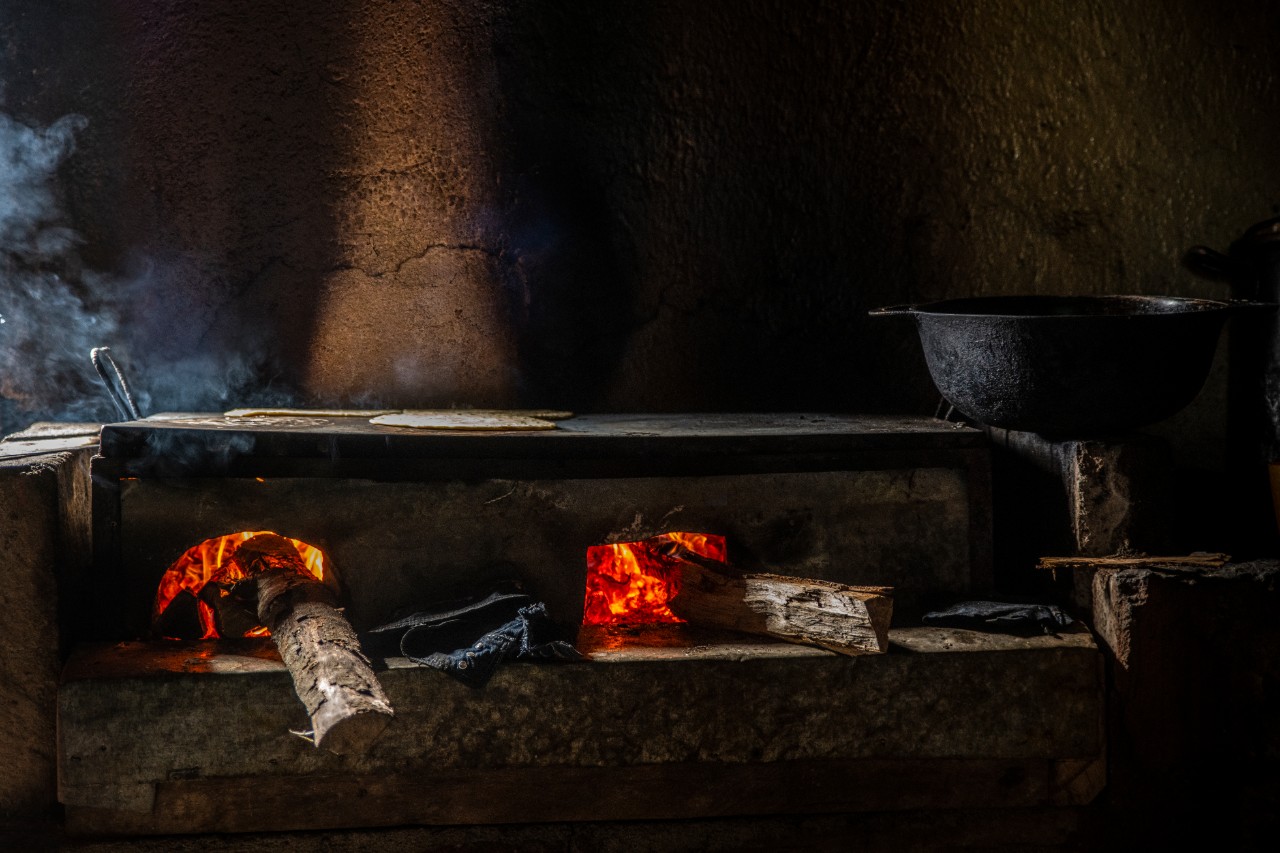 The kitchen at the El Recreo Coffee Farm in Jinotega, Nicaragua