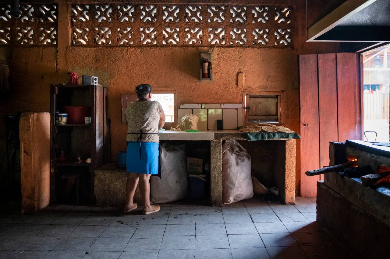 Juana cooking at the El Recreo Coffee Farm in Jinotega, Nicaragua