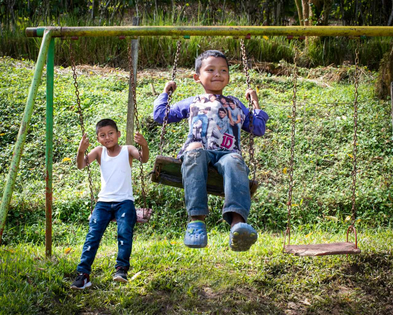 Children at the El Recreo Coffee Farm in Jinotega, Nicaragua