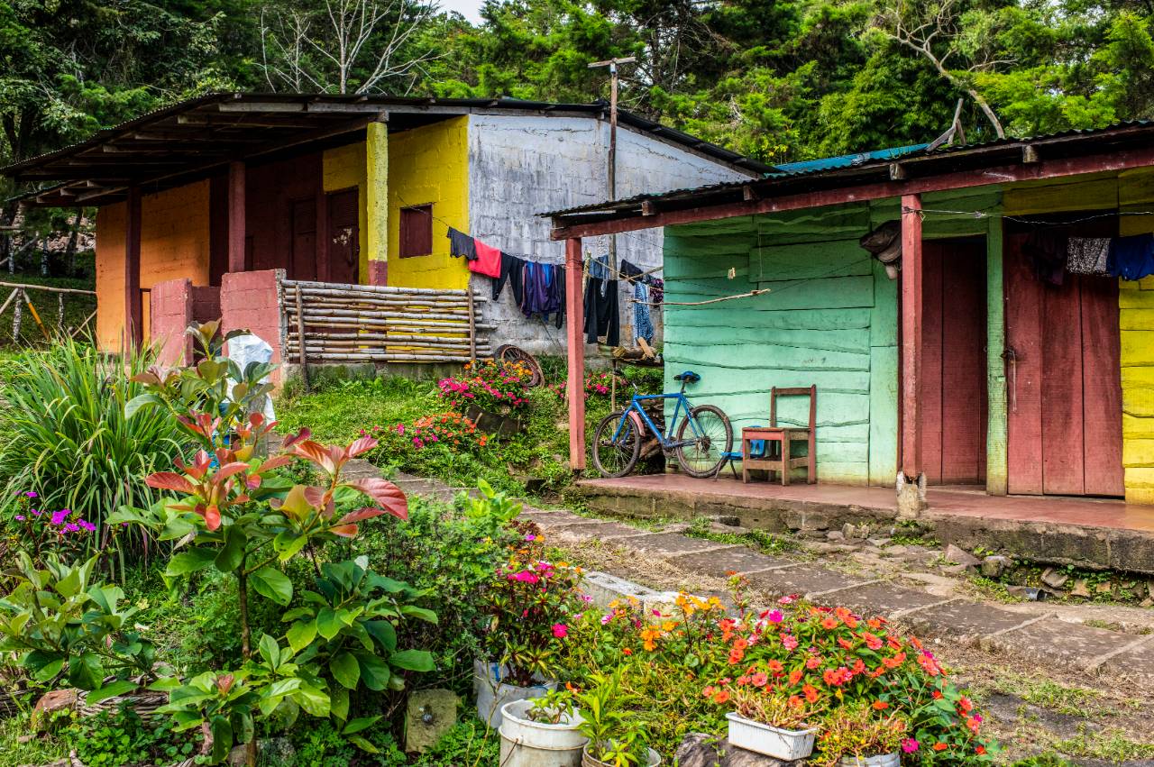Family housing at the El Recreo Coffee Farm in Jinotega, Nicaragua