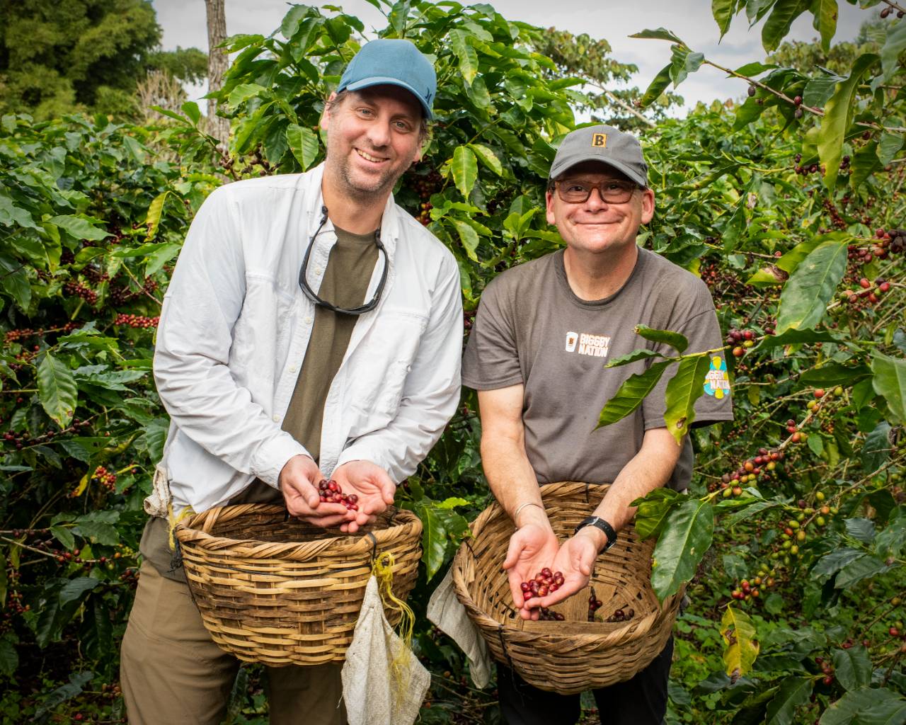 Richard Schaafsma and Bob Fish at the El Recreo Coffee Estate